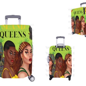 African American Women Luggage Cover, Afrocentric Luggage, Birthday Gift for Black Women, Travel gift for women, Black Girl Luggage Cover
