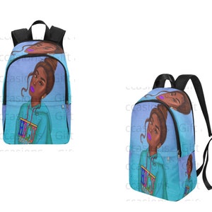 Melanin Teen Girl Rucksack und Lunch Bag, HBCU Schwarze Frauen Buchtasche, African American College Girl Tasche, Black Girl Back to School Rucksack