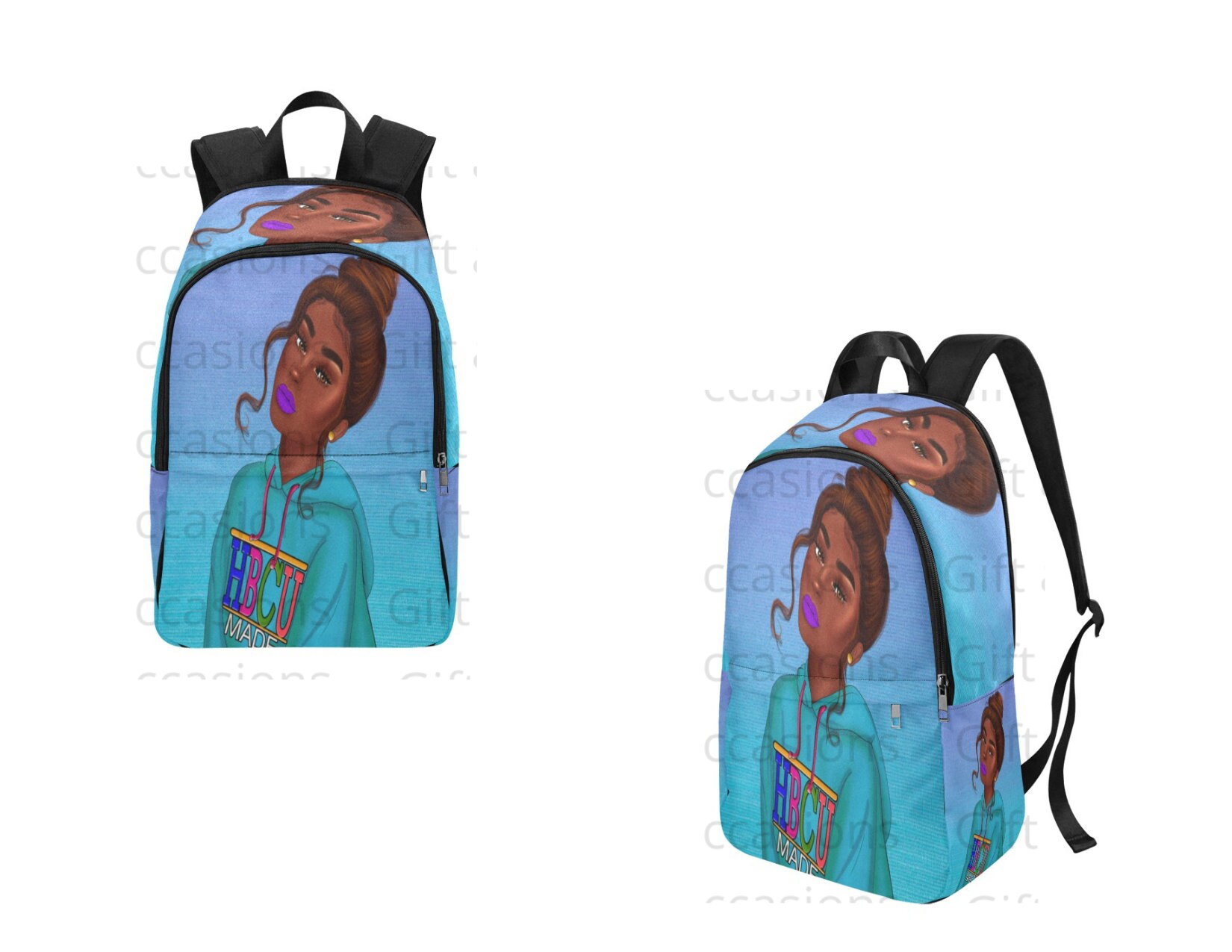Melanin Teen Girl Backpack and Lunch Bag HBCU Black Women - Etsy