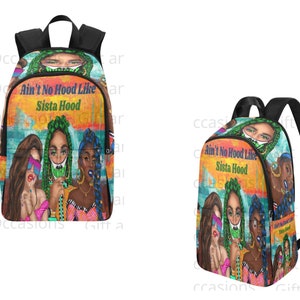 Melanin Teen Girl Rucksack und Lunch Bag, HBCU Schwarze Frauen Buchtasche, African American College Girl Tasche, Black Girl Back to School Rucksack