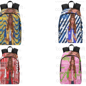 Sorority Girl Rucksack und Lunch Bag, HBCU Black Women Buchtasche, African American College Girl Tasche, Black Girl Back to School Rucksack