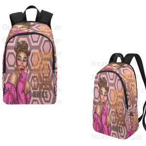 Melanin Teen Girl Rucksack und Lunch Bag, HBCU Schwarze Frauen Buchtasche, African American College Girl Tasche, Black Girl Back to School Rucksack