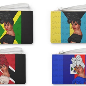 Bolsos de embrague haitianos, Cartera de las Bahamas, Muñequeras de Jamaica, Clutch de Trinidad, Clutch de Mujer Negra, Bolso de Noche de Mujer Afroamericana