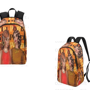 Melanin Teen Girl Rucksack und Lunch Bag, HBCU Schwarze Frauen Buchtasche, African American College Girl Tasche, Black Girl Back to School Rucksack