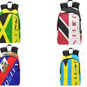 Haitianischer Schwarzer Teen Girl Rucksack und Lunch Bag, Bahamian Teen Bookbag, Jamaikans College Girl Tasche, Trinidad Girl Back to School Rucksack,