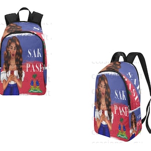 Haitians Teen Girl Rucksack und Lunch Bag, HBCU Black Women Bookbag, African American College Girl Tasche, Black Girl Back to School Rucksack