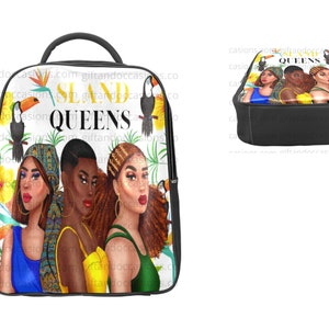 Conjunto de bolsa de livros e carteira para mulheres afro-americanas, mochila afrocêntrica, presente de aniversário para mulheres negras, presente de mochila de viagem para mulheres negras,
