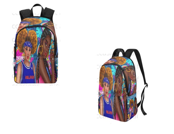 Buy Melanin Teen Girl Backpack and Lunch Bag HBCU Black Women Bookbag African American College Girl Bag Black Girl Back to School Backpack Online in India Etsy