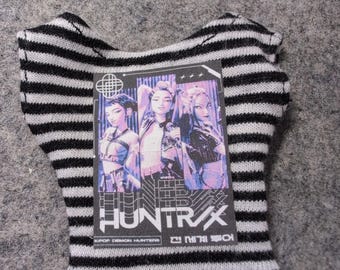 Video Game & Cartoon Bedazzled Graphic Shirts for 1/6 Scale Fashion Dolls