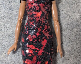 Knit slip on dress for 1/6 Scale Fashion Dolls