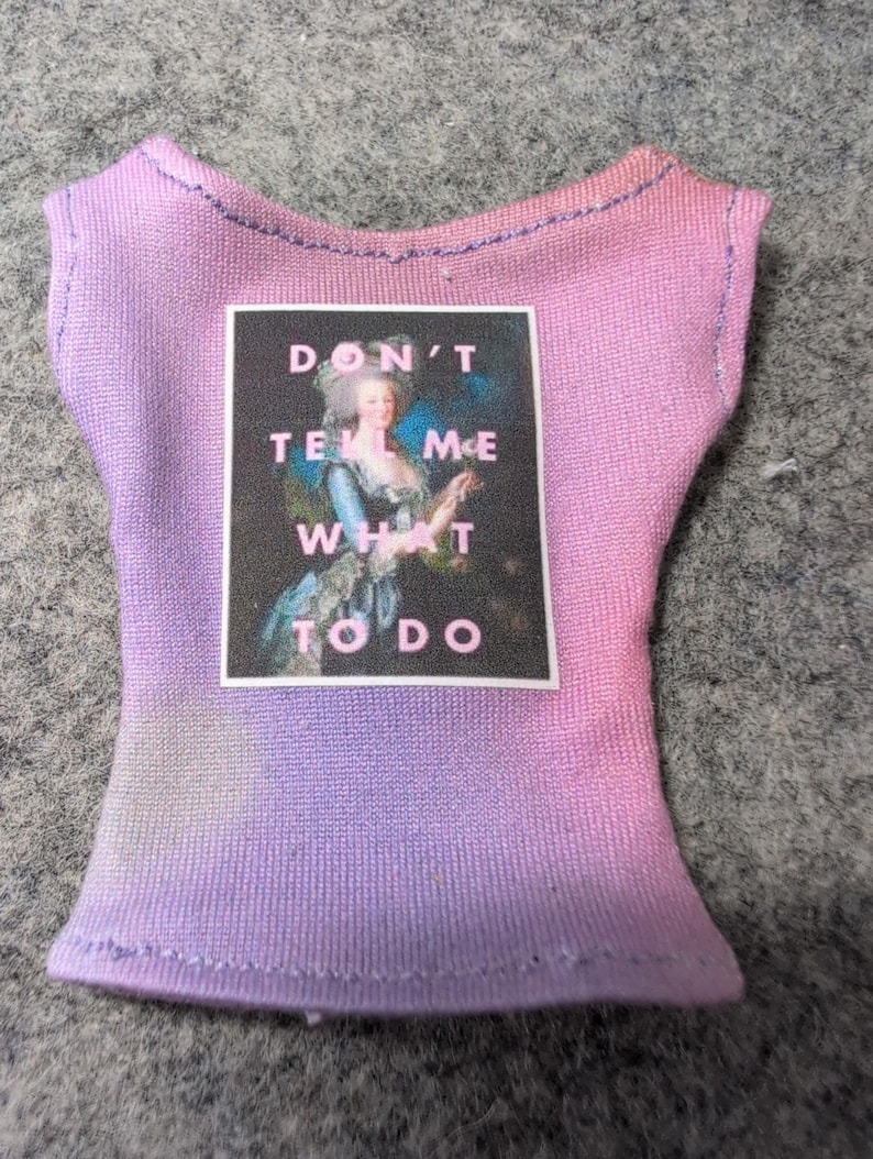 Graphic T-shirts for 1/6 scale fashion dolls don't tell me