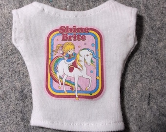Video Game & Cartoon Bedazzled Graphic Shirts for 1/6 Scale Fashion Dolls