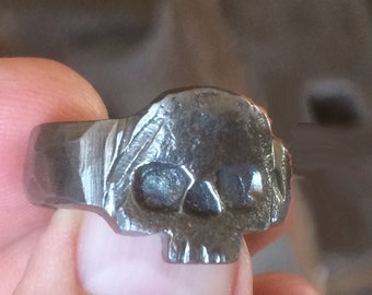 Huge Stainless Steel Skull Ring, Bold Skull Ring With High Huge Stainless Steel Skull Ring, Bold Skull Ring With High