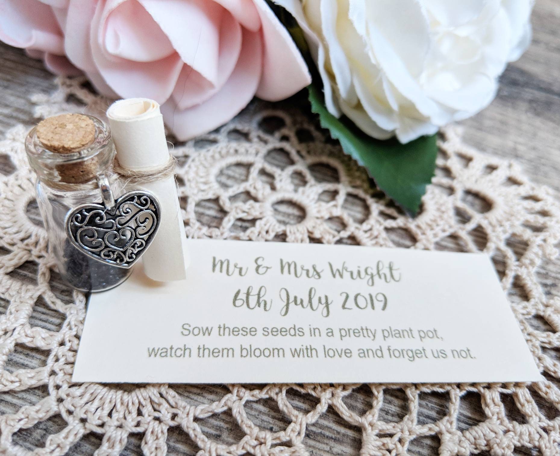 Me Not Wedding Favours Me Not Seed Bottles Etsy UK