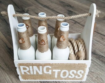 Ring Toss - White | Ring Toss Game | Wedding Game | Garden Game | Vintage Game | Ring Toss Set