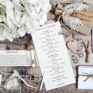 Regalo di nozze personalizzato / Regalo di nozze rustico per il signor e la signora / Regalo di "Just Married" per gli sposi novelli