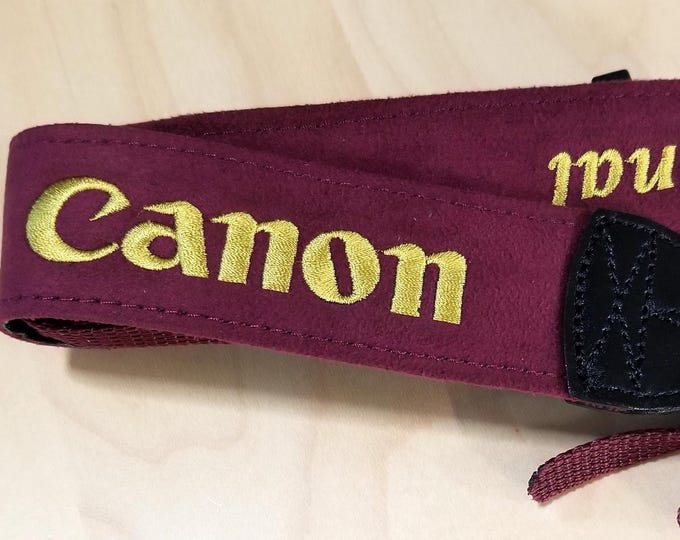 Rare Canon EOS Digital 'for professional' Camera Strap - Deep Red & Gold - NIB