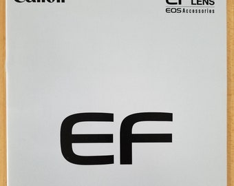 Canon EF Lens, EOS Accessories Guide - Brochure/Catalog - HTF Japanese Edition - Full Color - 19 pages - Mint New - Large Format