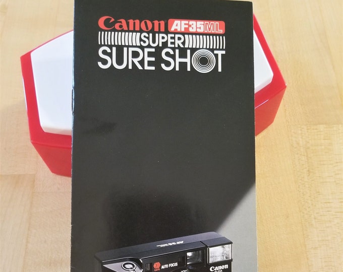 Canon Super Sure Shot AF35ML Camera Original Sales Brochure / Instruction Guidebook - 13 Pages - Near Mint Condition