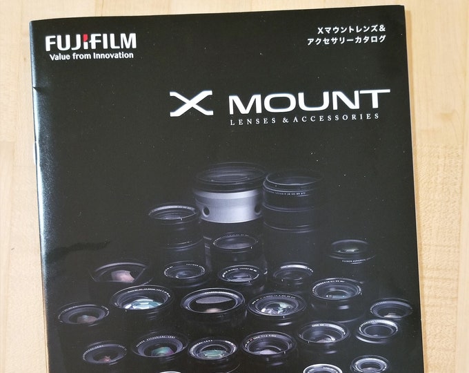 Fujifilm X Mount Lenses & Accessories Sales Brochure - Full Color Original - Large 8.5 x 11.5 inch Format - 40 Pages - Dated 7/2022