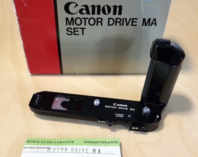 Canon Motor Drive MA for the Canon A-1 and AE-1 Program 35mm SLR Cameras - Mint Condition w/ Box & Registration Card