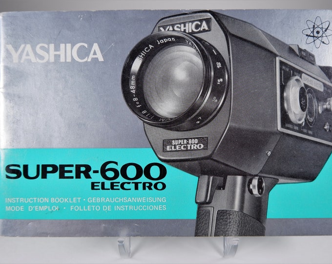 Vintage Yashica Super-600 Electro Movie Camera Original Instruction Booklet / Owner's Manual / User's Guide - 24 Pages - Excellent Condition