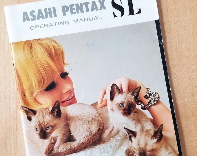 Rare Asahi Pentax SL 35mm SLR Camera Operating Manual/Instruction Book - 48 pages - 1969 - English Edition - Excellent Condition