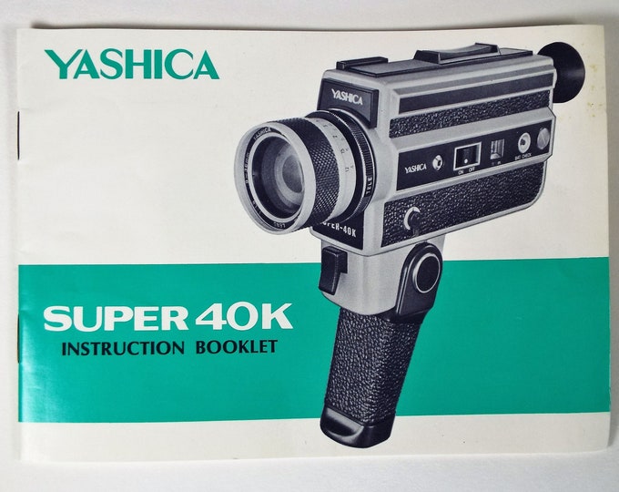 Vintage Yashica Super-40K Movie Camera Original Instruction Booklet / Owner's Manual / User's Guide - 14 Pages - Excellent Condition - Japan