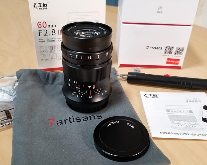7 Artisans 60mm f2.8 II (V2) APS-C Macro Prime Lens for Fujifilm X-Mount Digital Mirrorless Cameras - Boxed - Mint Condition