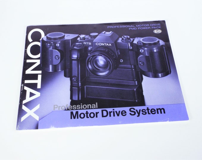 Vintage Original 1977 Contax RTS Professional Motor Drive System Instruction & Accessories Booklet - English/German - Excellent Condition