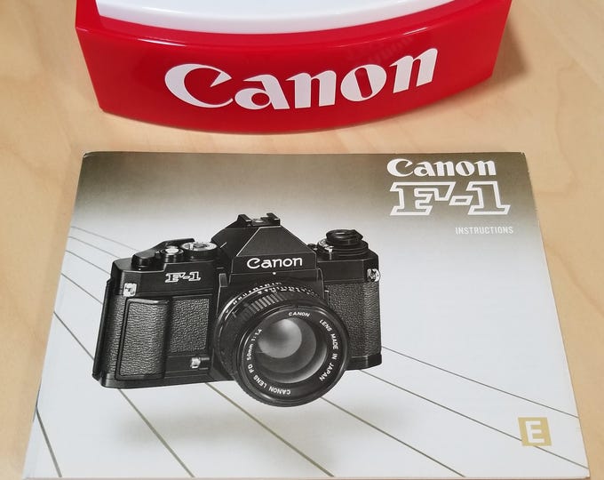 Canon New F-1 35mm SLR Film Camera Instruction Book - 1987 - Original, Not a Copy - 88 Pages - English Edition - Mint New Condition