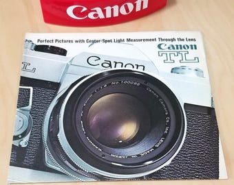 Canon TL 35mm SLR Film Camera Sales Brochure - Full Color, Mint, 1969