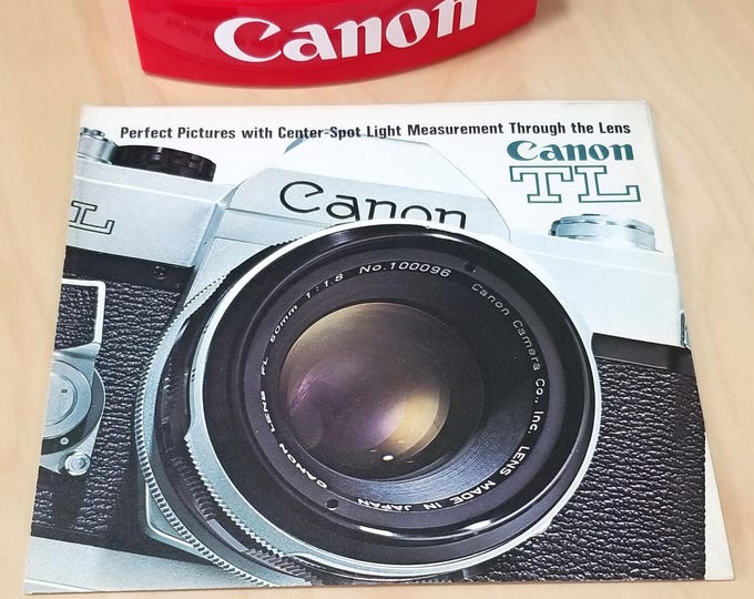Canon TL 35mm SLR Film Camera Sales Brochure - Full Color, Mint, 1969
