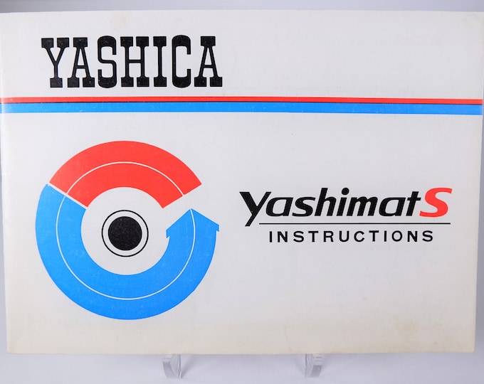 Vintage Yashica Yashimat-S 8mm Movie Camera Instructions - Owner's Manual - 28 Pages - English - Excellent Condition - Super Rare Model