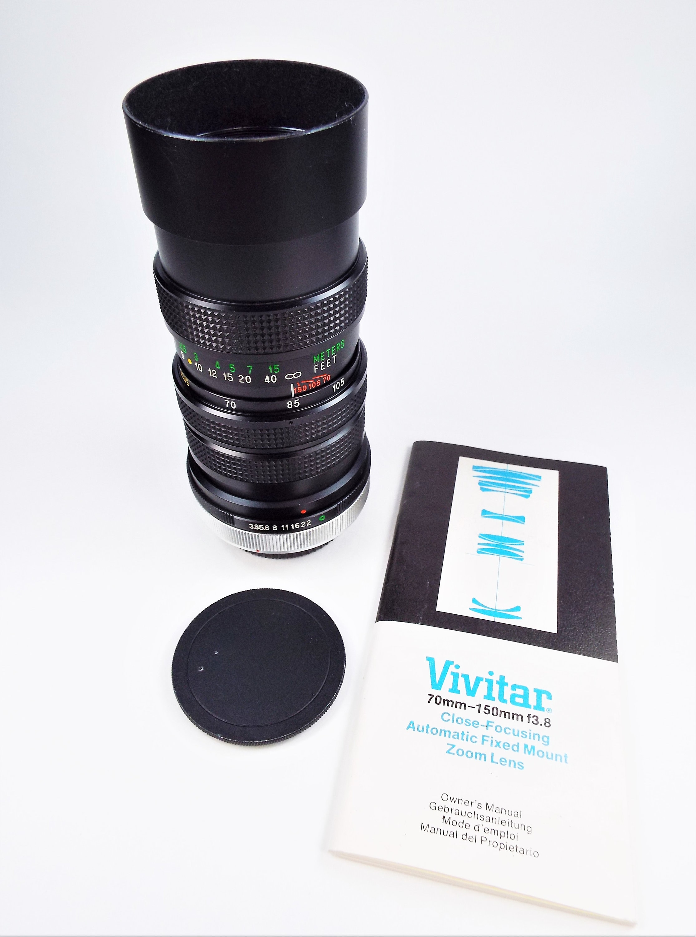 Vivitar Canon FD Mount 70150mm f3.8 Zoom Lens Macro CloseFocusing Automatic Include Rare