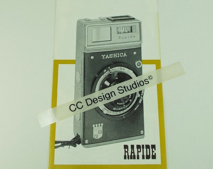 Yashica Sales Brochure / Advertising Pamphlet for the Rapide 35 mm Film Camera - Original - Vintage 1961 - Mint Condition