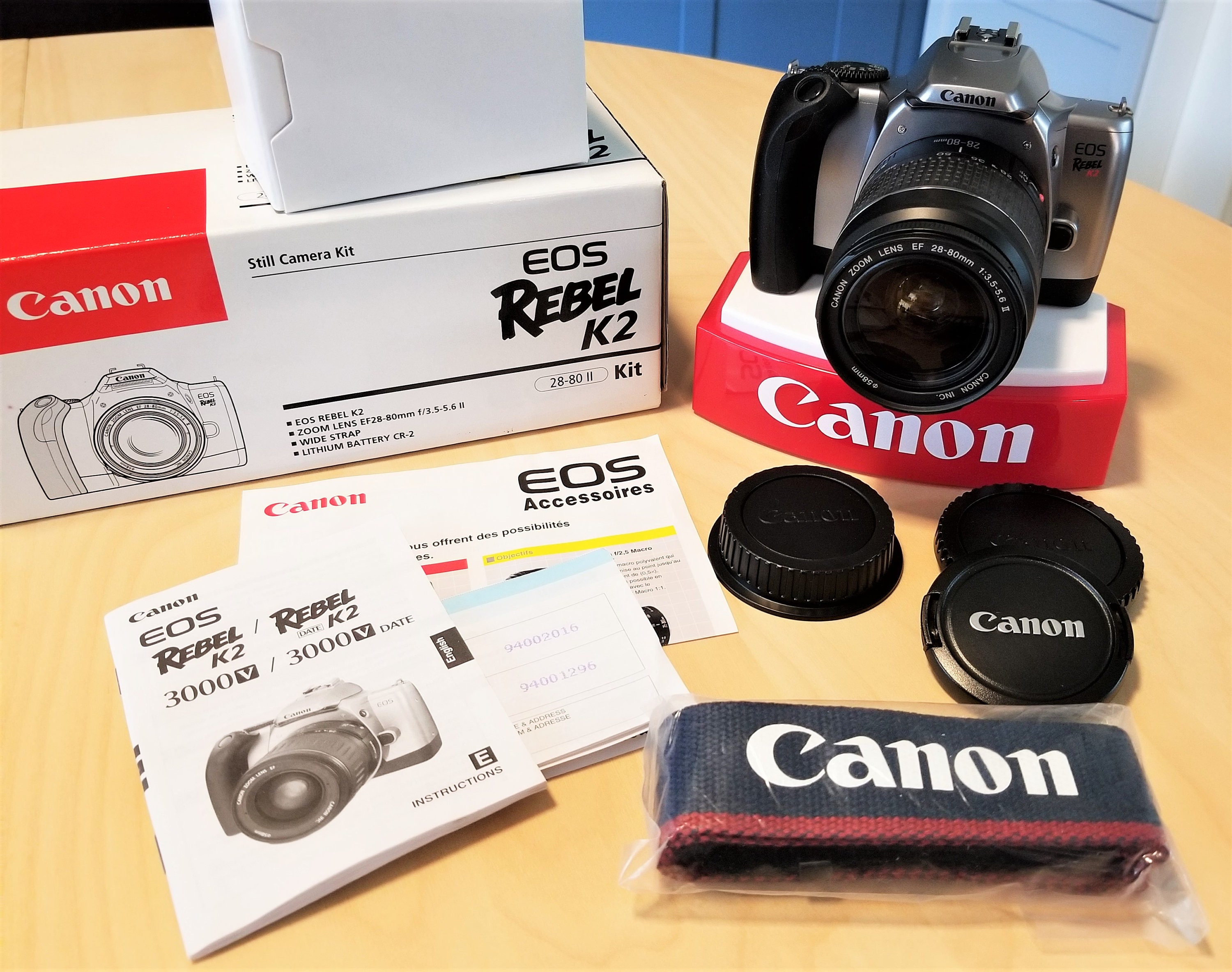 Canon EOS Rebel K2 35mm SLR Film Camera w/ Canon EF 2880mm f3.5 Zoom