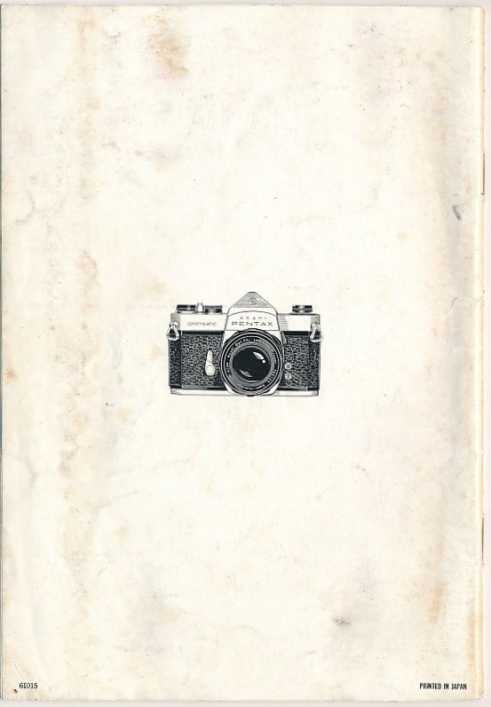 Vintage Asahi Pentax Spotmatic 35 mm SLR Camera Operating Manual c1961