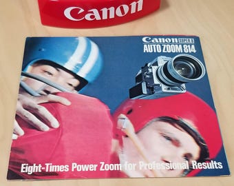 Canon Auto Zoom 814 Super 8 Film Camera Sales Brochure - Full Color, Mint, 1971