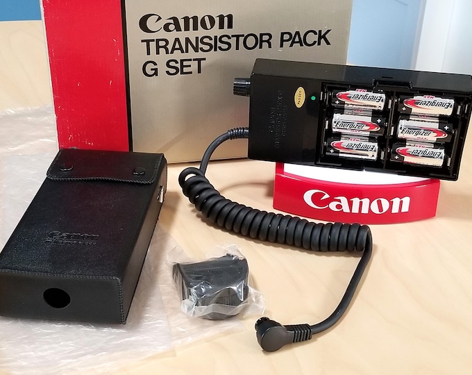 Canon Transistor Pack G Set for Speedlites 533G and 577G w/ Battery Magazine TP, Box, Inserts, Case & Strap  - Clean, Tested, 100% Working