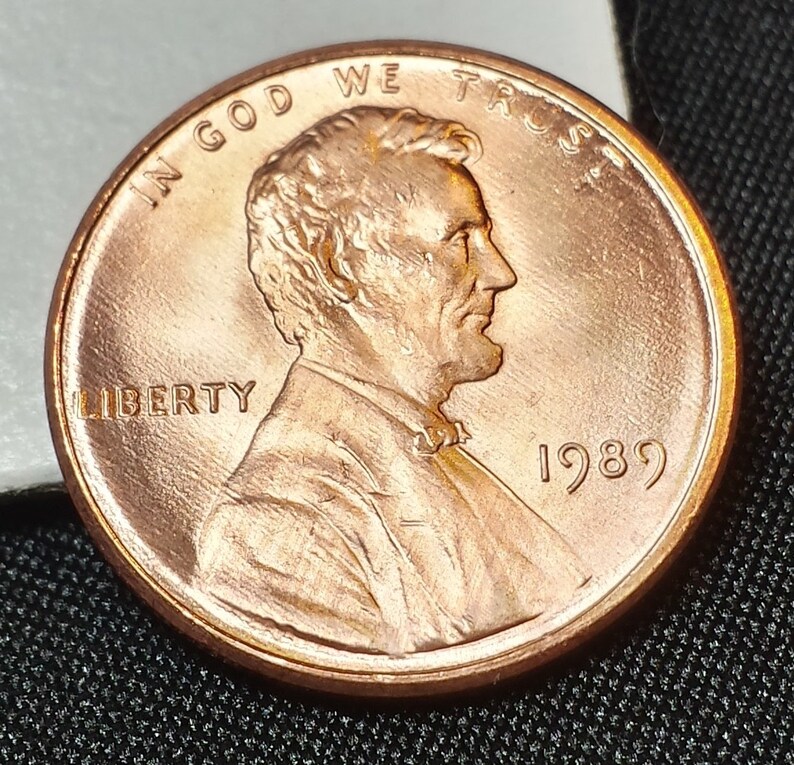 Unique Vintage 1989 Lincoln Penny No VDB Error Coin Etsy
