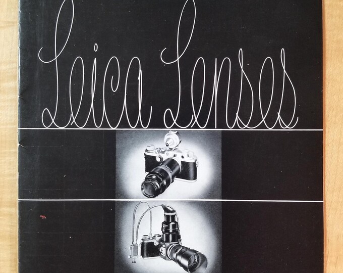 Rare Leica Lenses Brochure from 1950 -  - Leica 35mm Film Camera - Leitz Lenses - 14 pages
