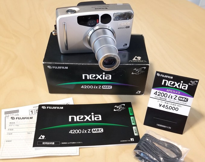 Fujifilm Nexia 4200ix Z MRC APS Film Camera Set w/ 23-90mm Fujinon Super Zoom Lens - New in Box, Fujifilm Case, Strap, Instructions, Papers