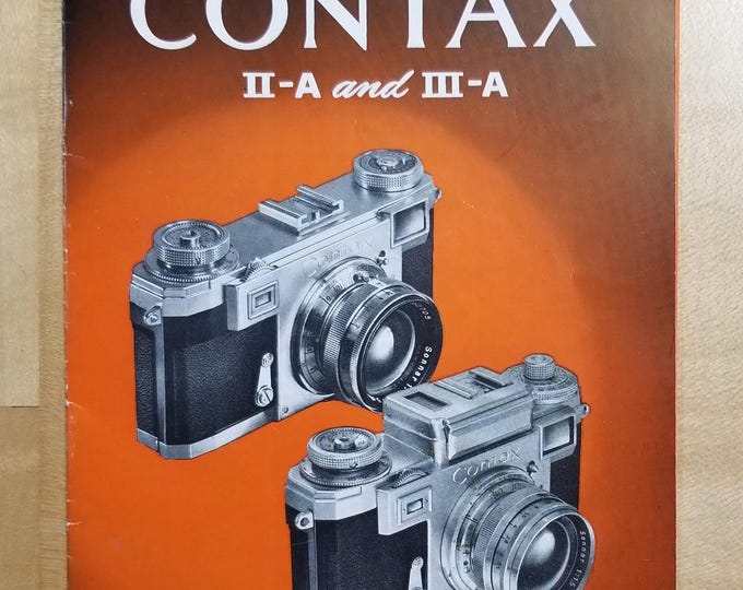 Contax II-A and III-A 35mm Film Camera Brochure and Price List - 1954