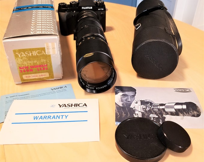 Yashica Auto Yashinon (Tomioka) 75-230mm f4.5 Zoom M42 Screw Mount Lens for 35mm Cameras & Digital Adapters - Mint Condition, Tested - Boxed