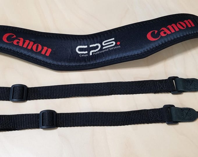 Canon Professional Services (CPS) Red Logo Padded Neoprene Camera Strap by Op/Tech USA - New - Adjustable - Hard to Find Canon Accessory