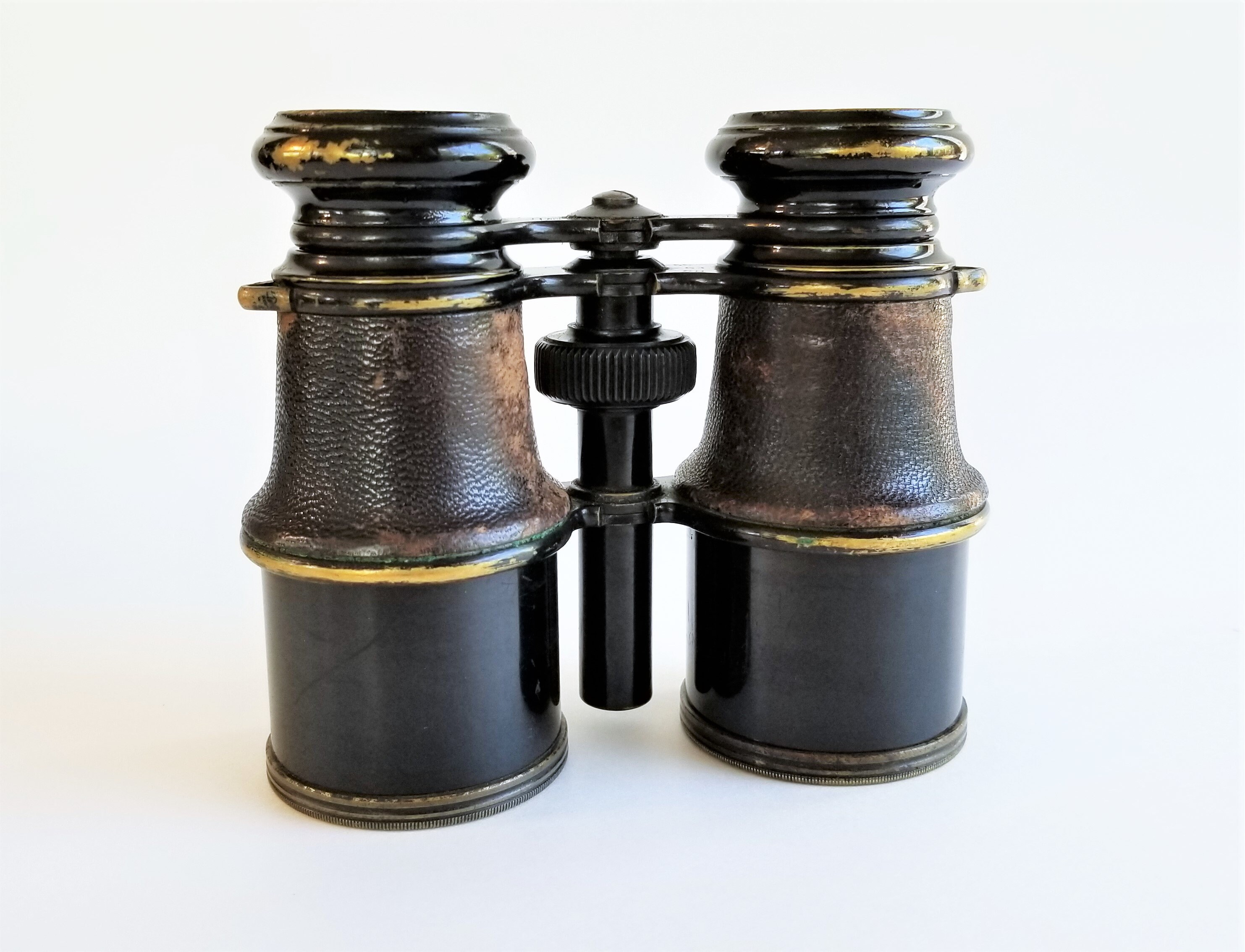 Antique c.1910 La Reine Paris Binoculars with Original Leather Case and ...