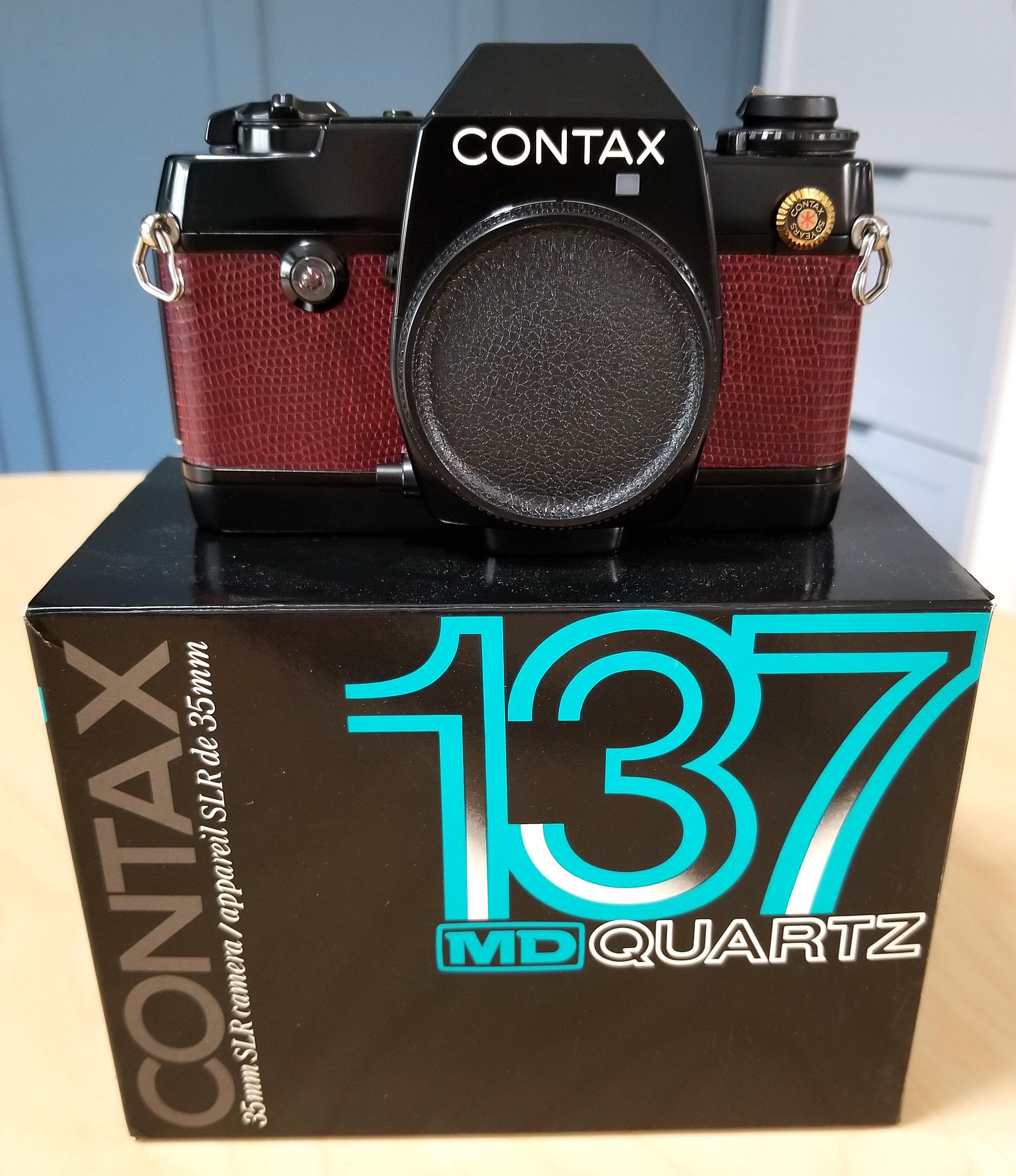 Rare Contax 137MD Quartz 50th Anniversary 35mm SLR Film Rare Contax 137MD Quartz 50th Anniversary 35mm SLR Film