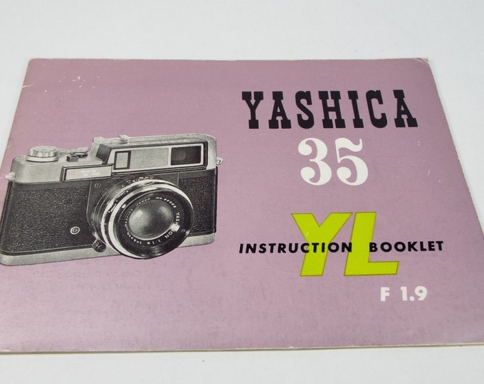 Yashica (Nicca) 35 mm YL Rangefinder Camera Owner's Manual - Original & Genuine - 1950s - Exc+ Condition - Rather Rare in this Condition