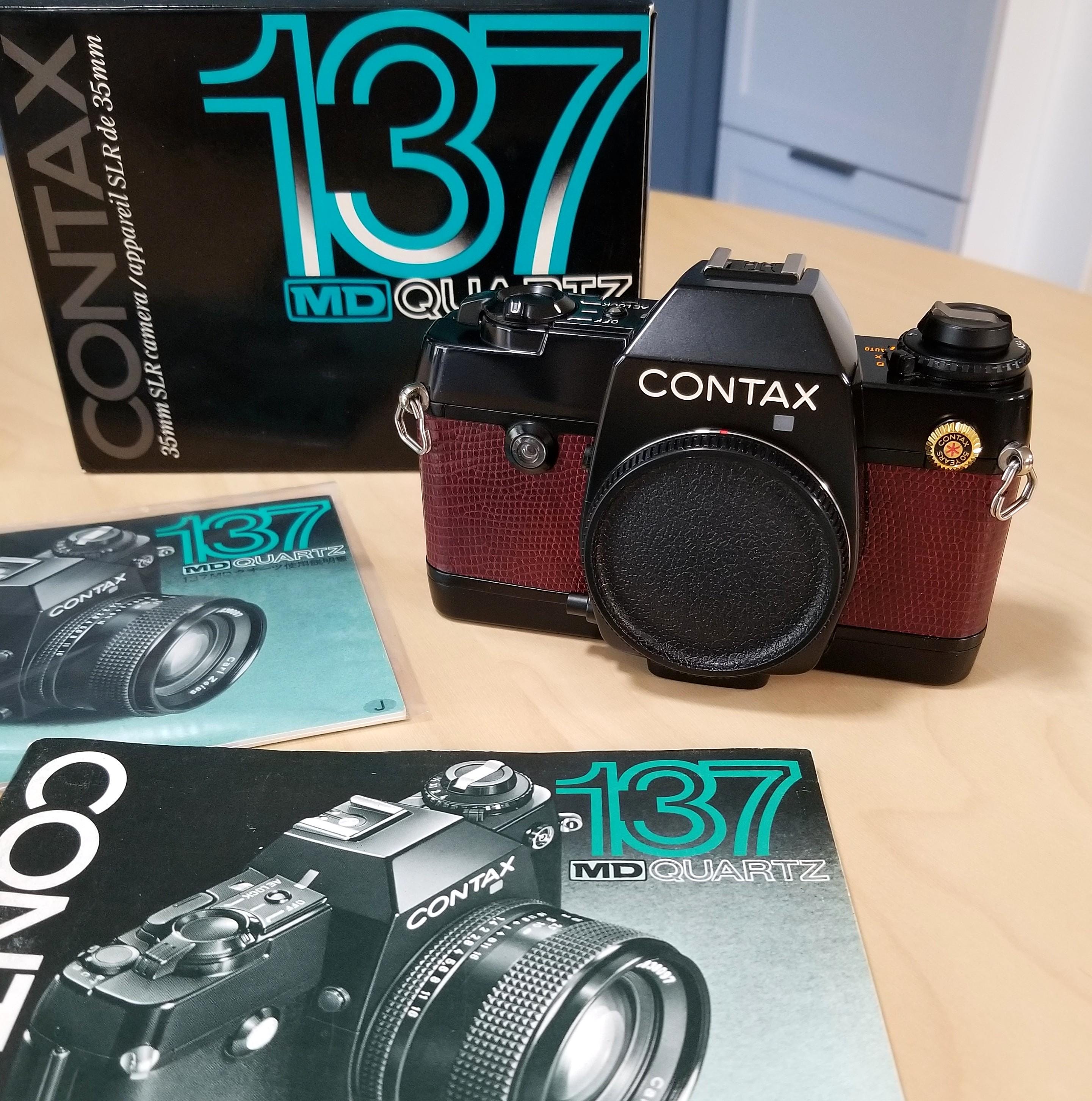 Rare Contax 137MD Quartz 50th Anniversary 35mm SLR Film Rare Contax 137MD Quartz 50th Anniversary 35mm SLR Film